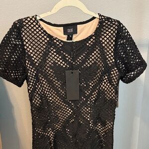 Goldie Intricate Black Crochet Dress